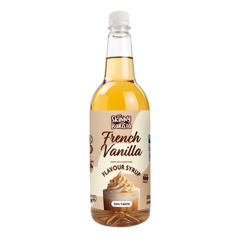 Skinny Barista Franse Vanille Siroop - Suikervrije, Calorievrije Skinny Koffie - 1 Liter