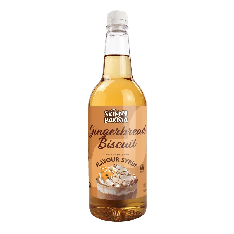 Skinny Barista Siroop met Gemberkoeksmaak - Suikervrije, calorievrije Skinny Koffie - 1 Liter