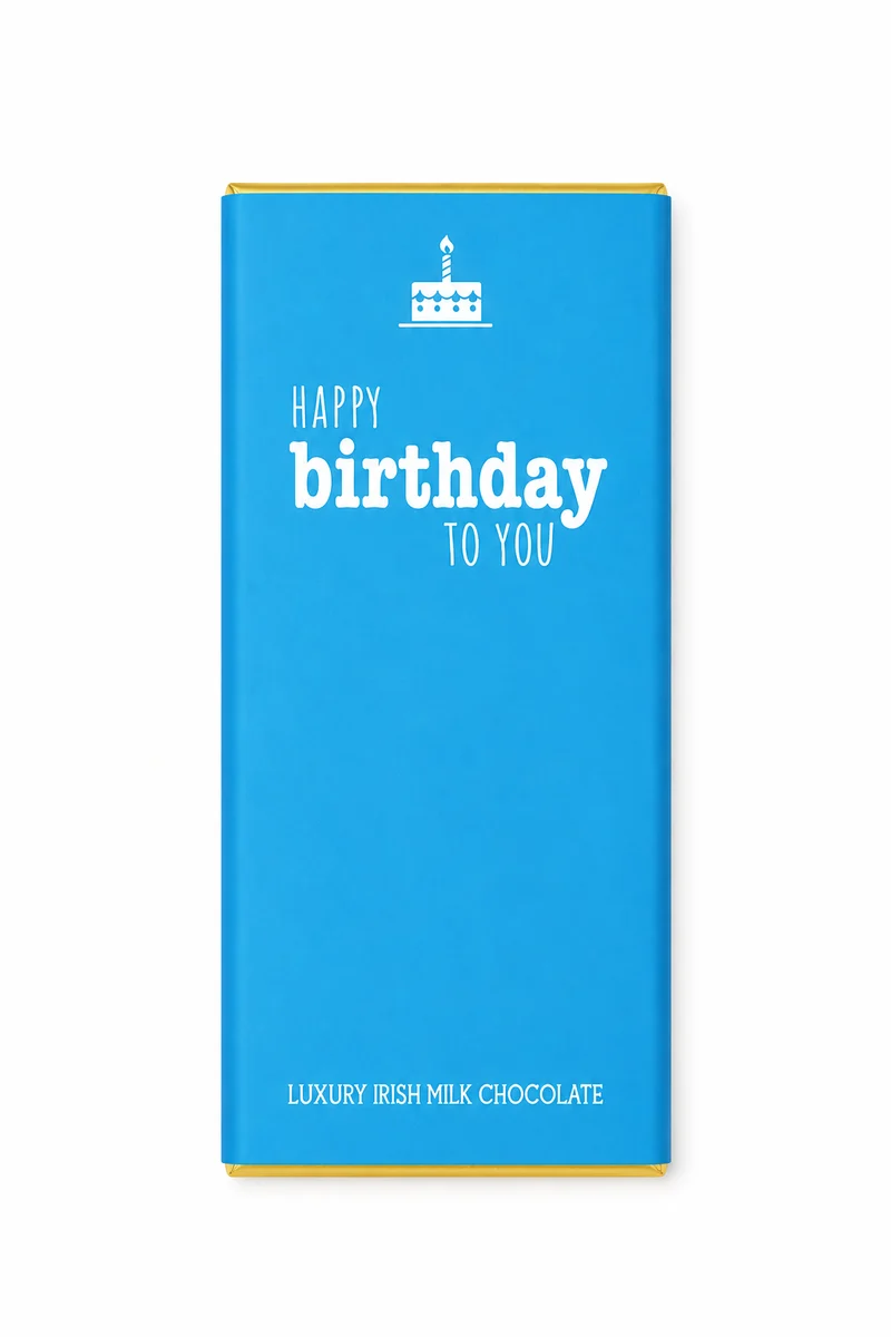 Happy Birthday Chocoladereep – Luxe Melkchocolade Cadeau – Verjaardag Chocolade
