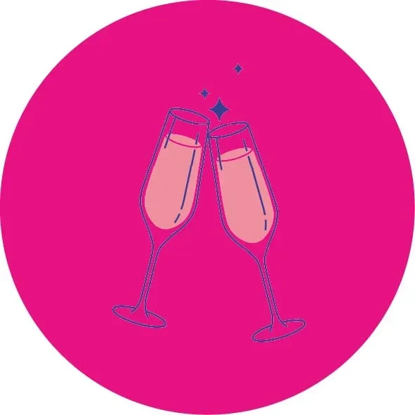 Onderzetter Proost Roze – Feestelijk & Stijlvol