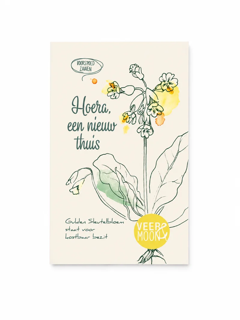 Veer & Moony Geluksbloemen – Hoera, Een Nieuw Thuis | Cadeau voor Nieuw Huis