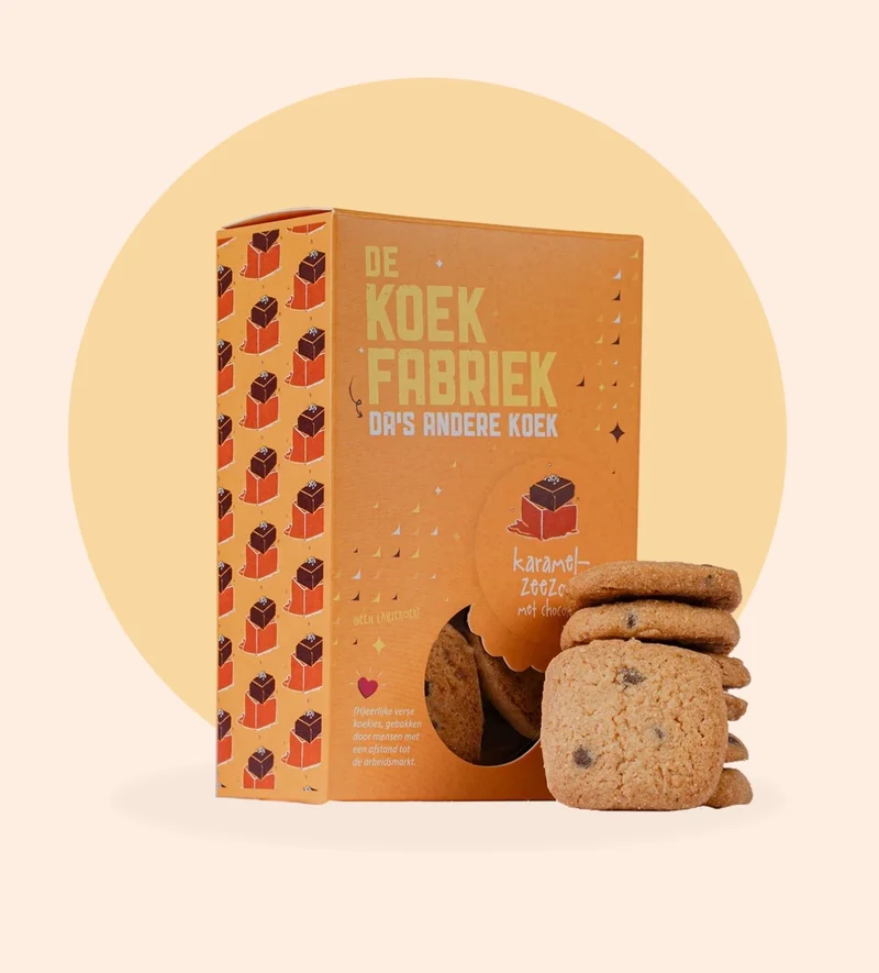 De Koekfabriek Karamel Zeezout met Chocolade – Luxe Ambachtelijke Koekjes