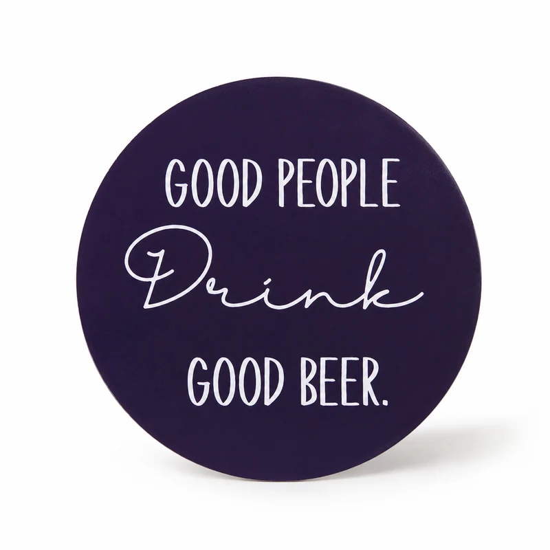 Onderzetter Good People Drink Good Beer – Originele Bier Onderzetter Cadeau