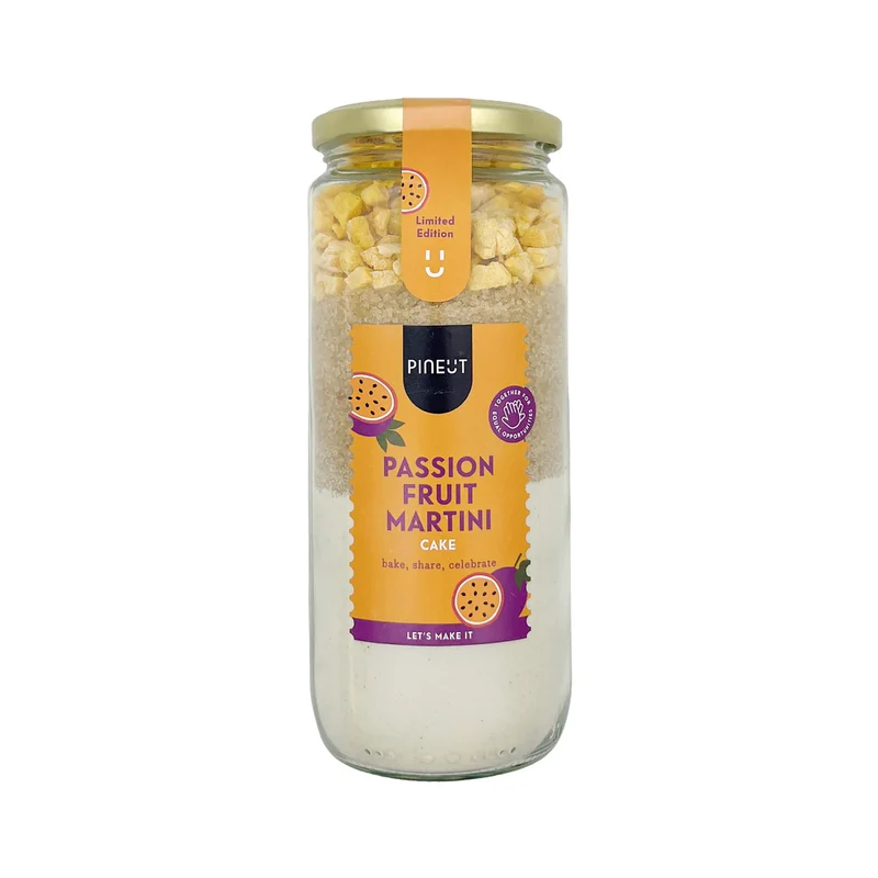 Passion Fruit Martini Cake in Fles – Tropische Bakmix Cadeaupot