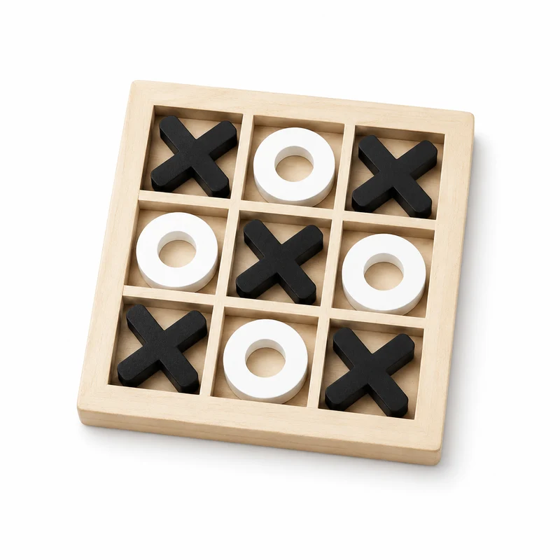 Houten Boter, Kaas en Eieren Spel – Tijdloos Gezelschapsspel voor Jong en Oud