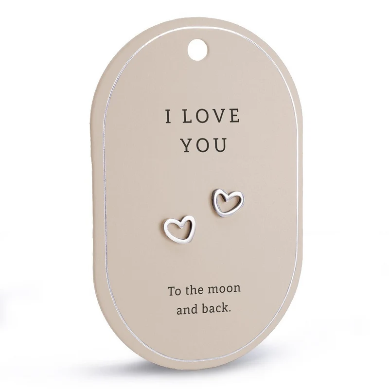 Hart Oorbellen “I Love You” – Romantisch Cadeau met Liefdevolle Boodschap