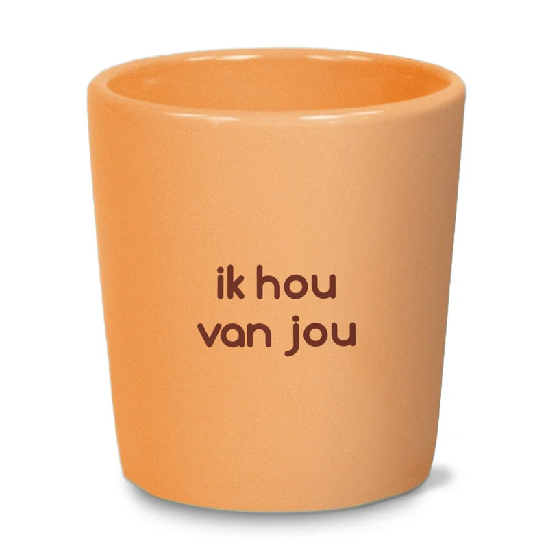 Espresso Kopje “Ik Hou Van Jou” – Liefdevol Cadeau voor Koffieliefhebbers