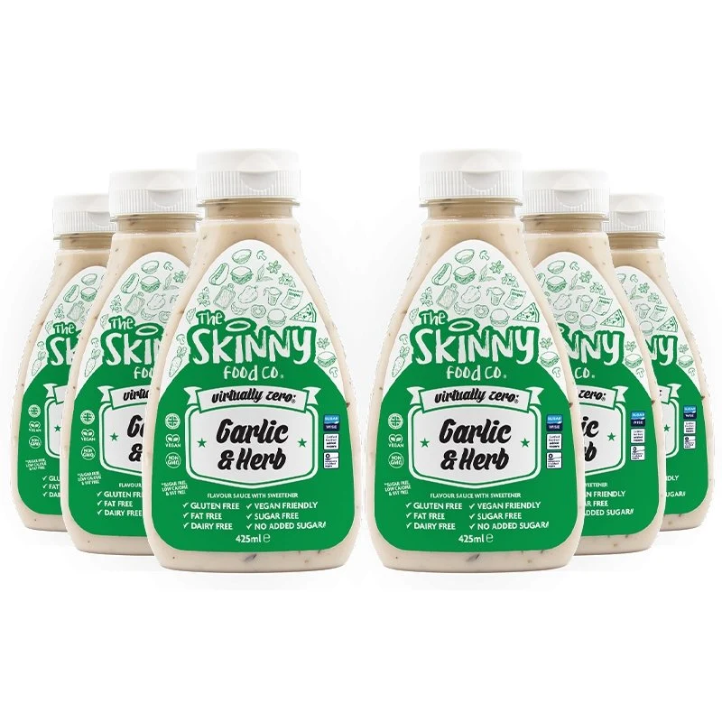 Knoflook- en kruidensaus - Virtually Zero© Skinny Sauce - 425 ml x 6 stuks
