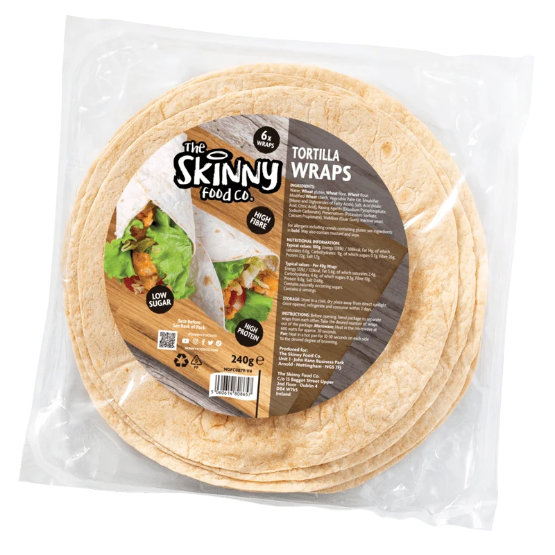 Magere tortillawraps - 4 g koolhydraten per wrap - 6 x 40 g