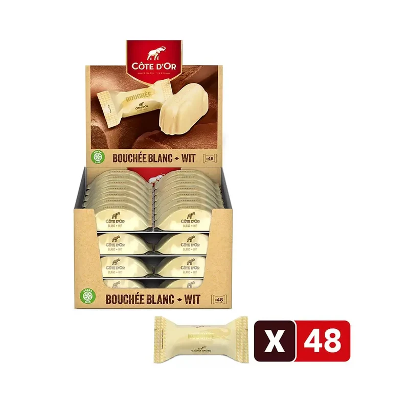 Côte d’Or Bouchée Wit - witte chocolade pralines - 48 stuks - 1008g