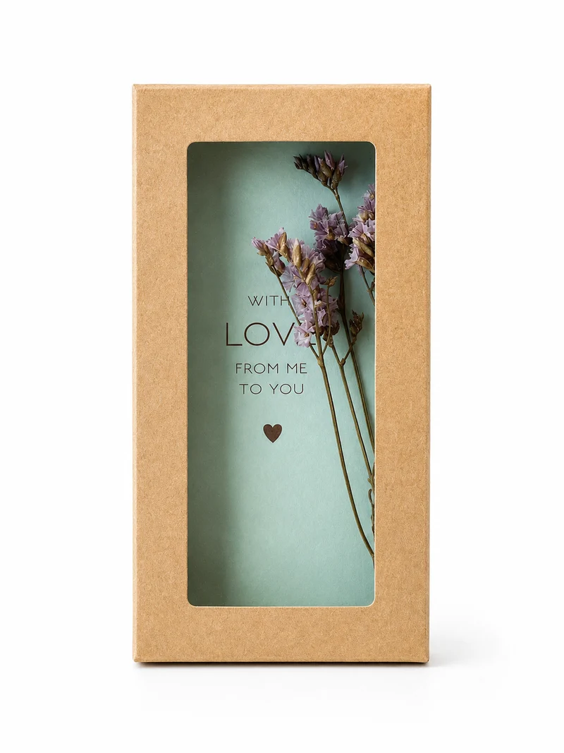 With Love bloemenkaart – Lief cadeau met droogbloemen