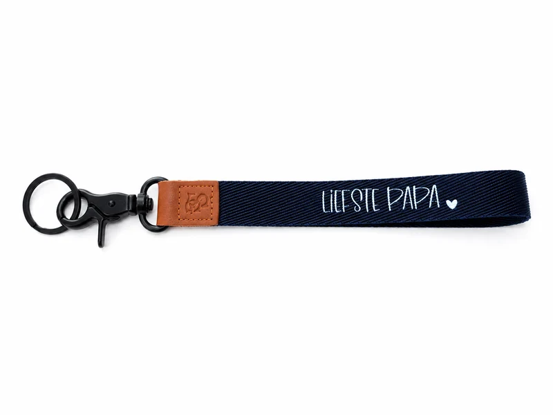 Liefste Papa Sleutelhanger – Donkerblauw