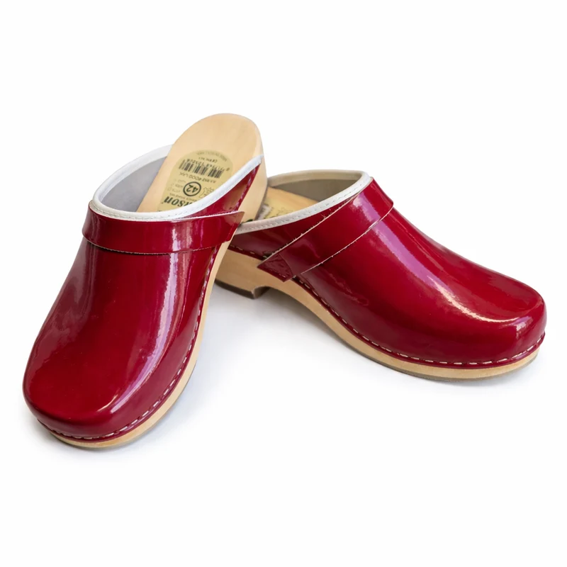 Red Clogs, Genuine Leather