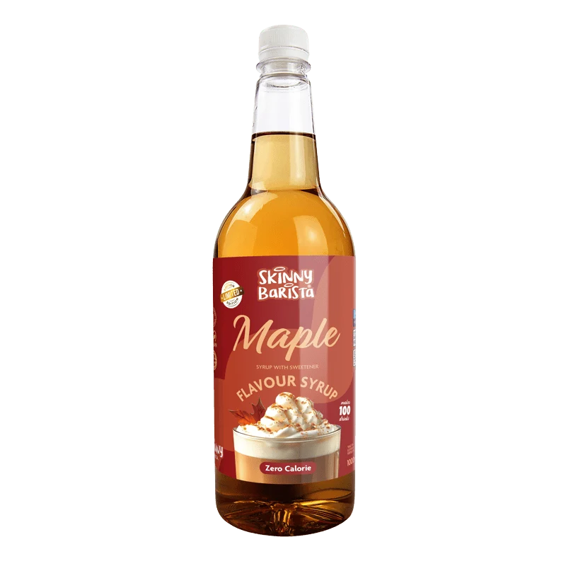 Skinny Barista Ahornsiroop - Suikervrije Skinny Koffie zonder calorieën - 1 liter (Limited edition)