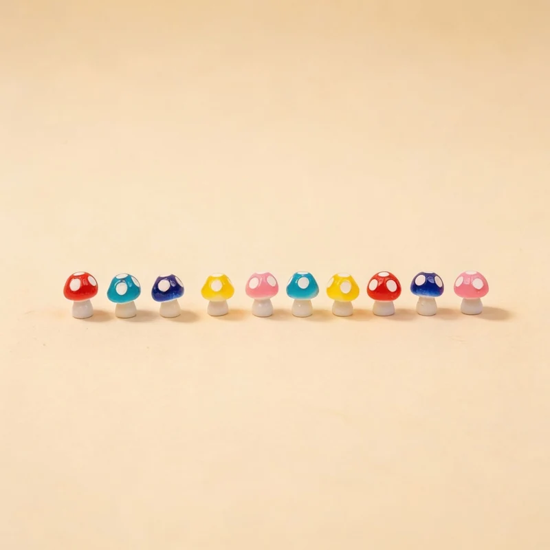 Neon Forest - Decoratieve mini paddenstoelen - Neon - 10 stuks - ↑ 1,5 cm