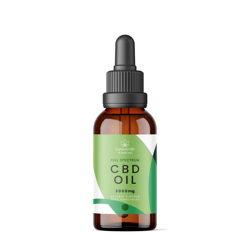 (Opruiming, ten minste houdbaar tot 25 juni) Supreme CBD-olie 30 ml (3000 mg)