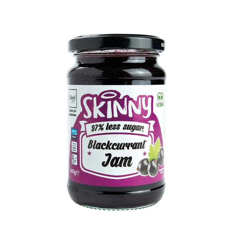 Zwarte bes Magere jam met weinig suiker - 340g