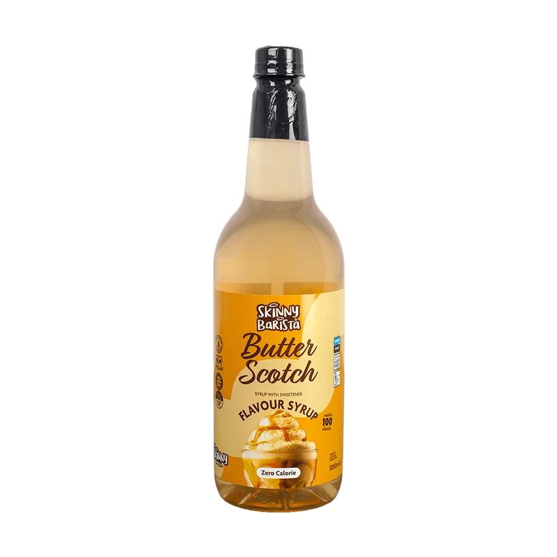 Skinny Barista Butterscotch Siroop - Suikervrije, calorievrije Skinny Koffie - 1 liter