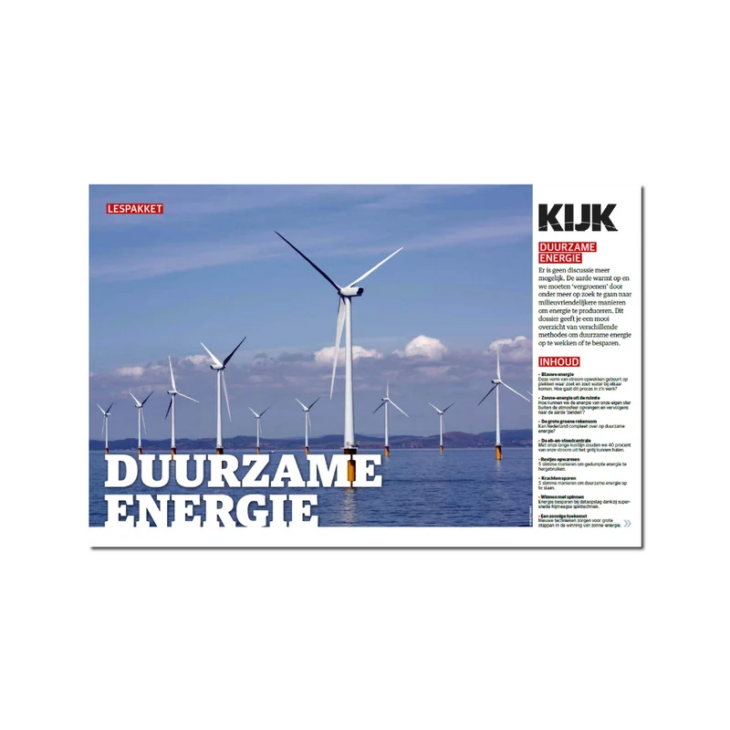 Spreekbeurtpakket Duurzame energie