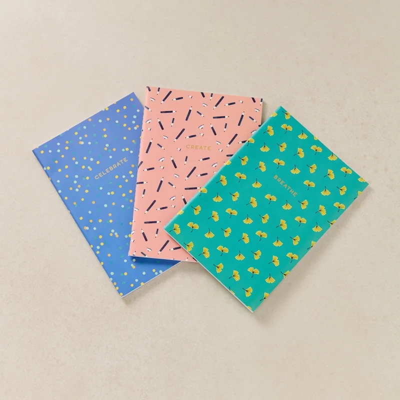 Flow notebook set - Breathe, Create, Celebrate
