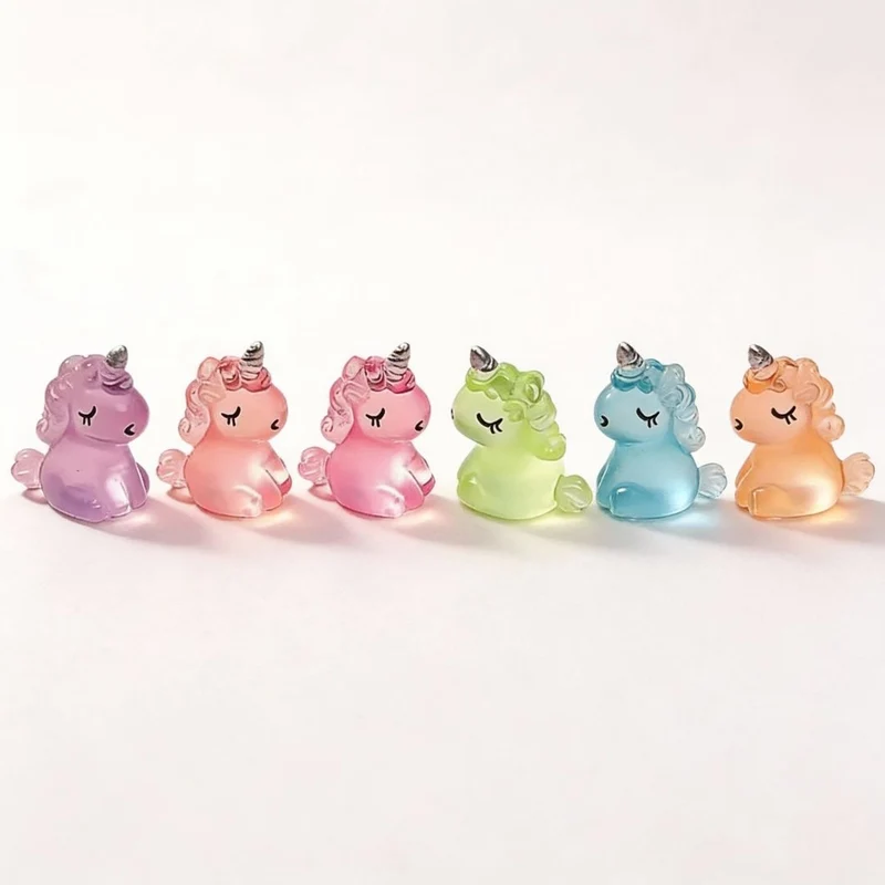 Glow in the dark - Unicorns - Multi - ↑ 2,5 cm - 6 stuks
