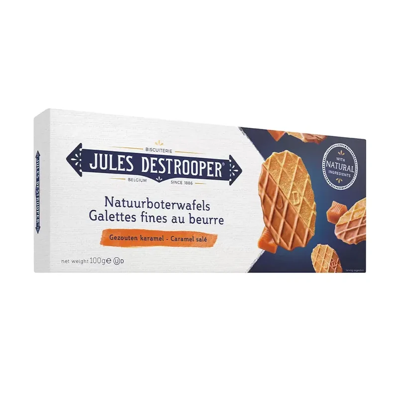 Jules Destrooper Natuurboterwafels gezouten karamel - 100g