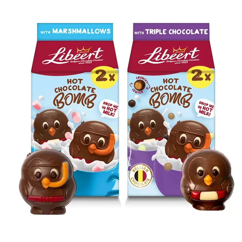 Libeert Cocoa Bomb Mix - Triple Chocolate & marshmallows - warme chocolademelk - 160g