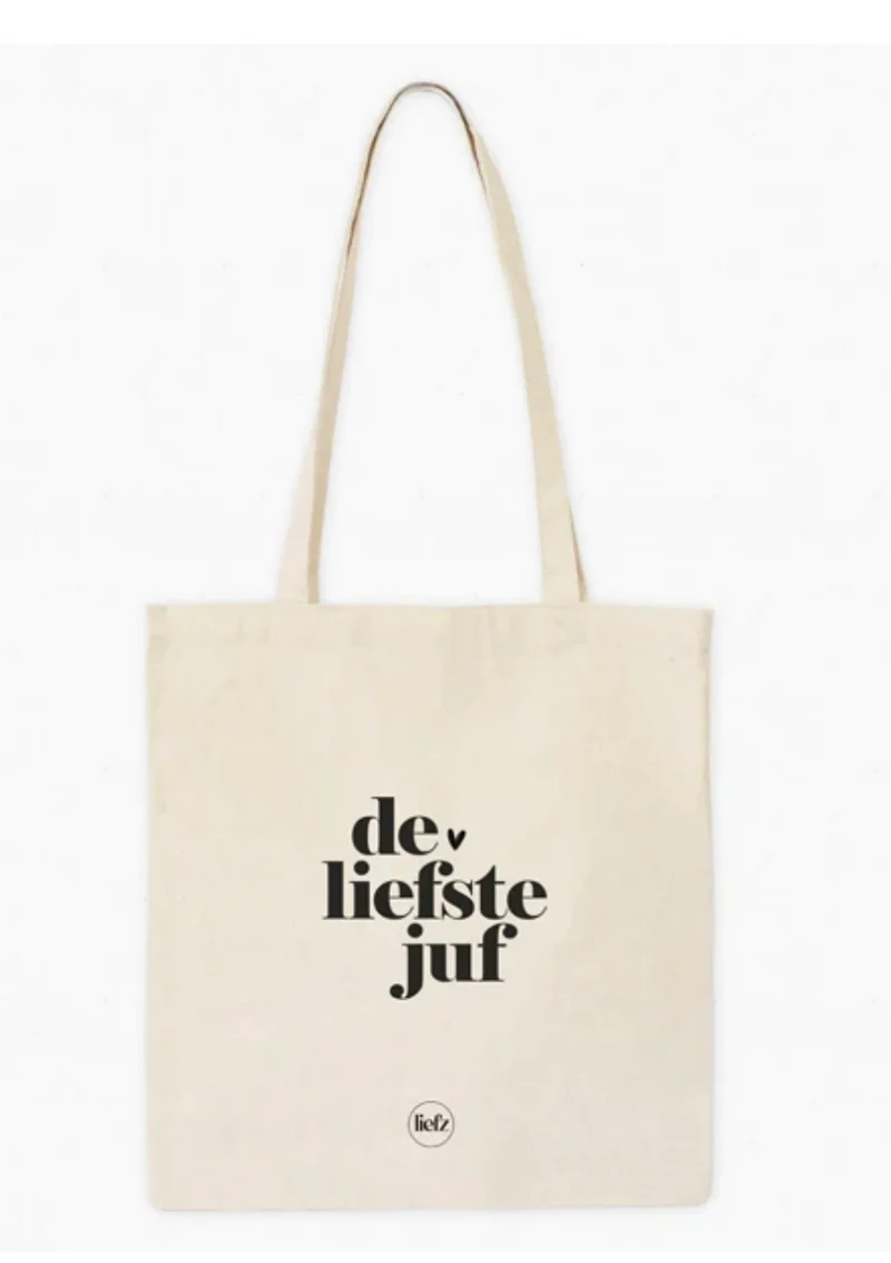 👜 De liefste juf – katoenen tas