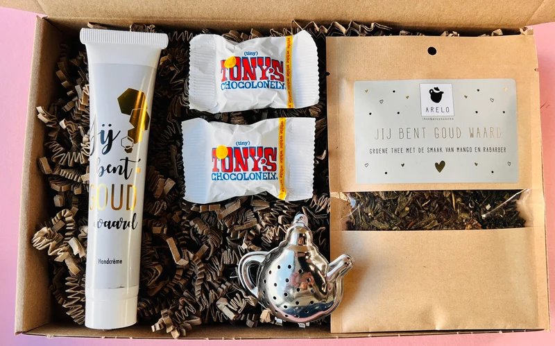 Brievenbus cadeau Jij bent goud waard – luxe cadeaubox per post
