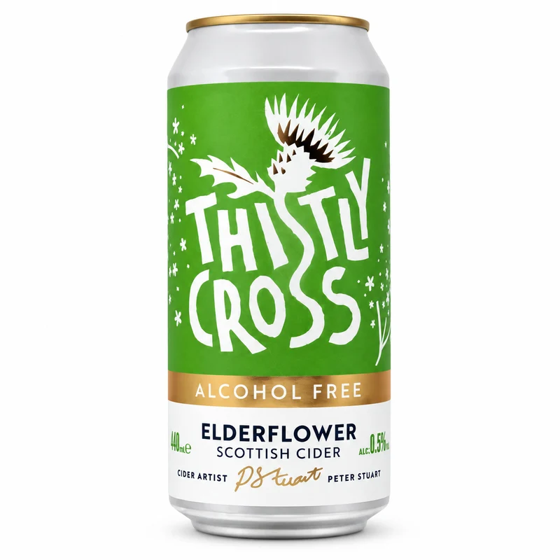 Thistly Cross Elderflower Alcohol Free | Non Alcoholic Cider