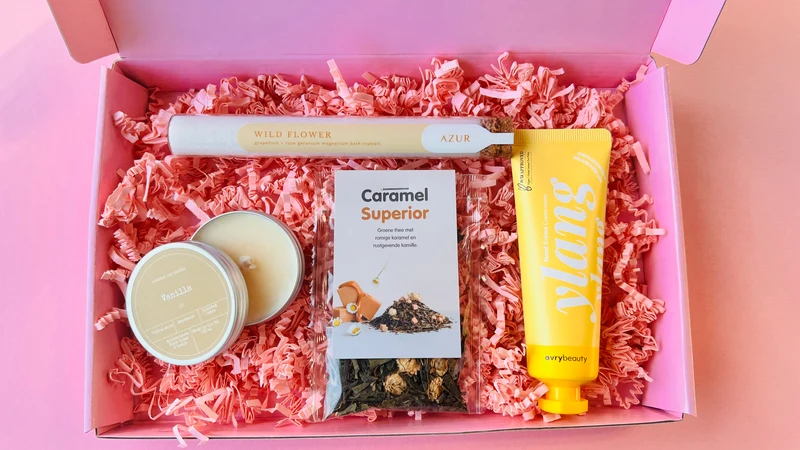 Brievenbus Cadeau ‘Ik denk aan je’ – Lief Wellness Cadeautje