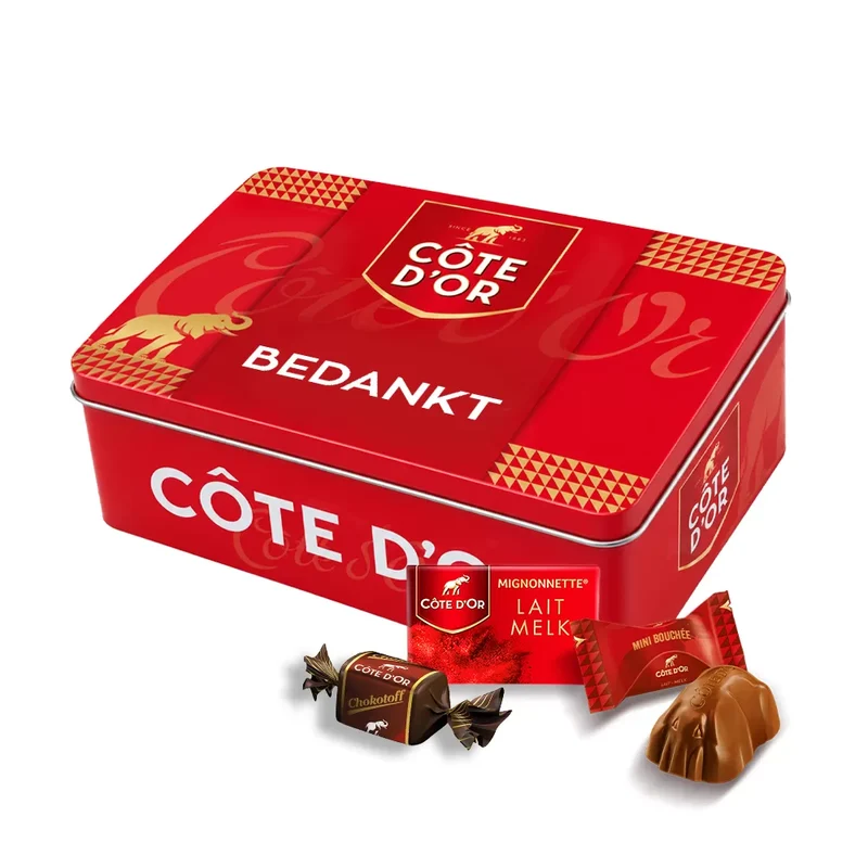 The best of Côte d'Or Collection box "Bedankt" - Mini Bouchée, Mignonnette Melk & Chokotoff - 600g
