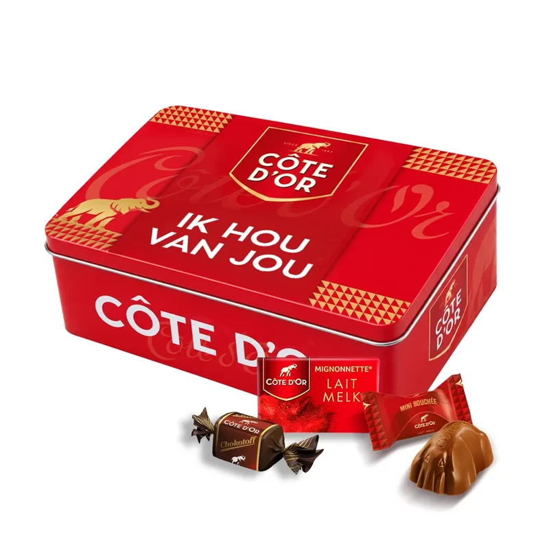The best of Côte d'Or Collection box "Ik hou van jou" - Mini Bouchée, Mignonnette Melk & Chokotoff - 600g