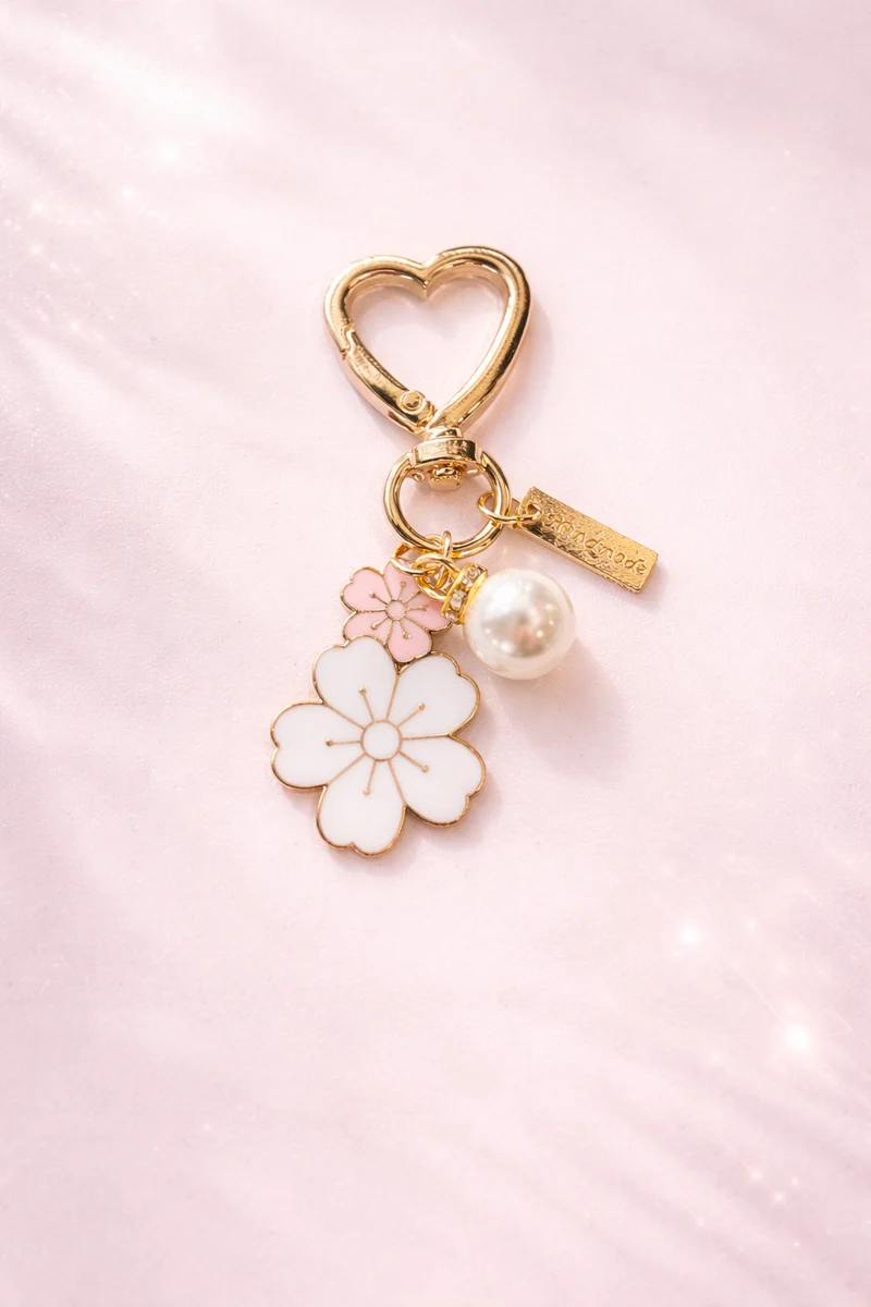 Sleutelhanger met Bloemen – Vrolijk & Stijlvol Cadeau