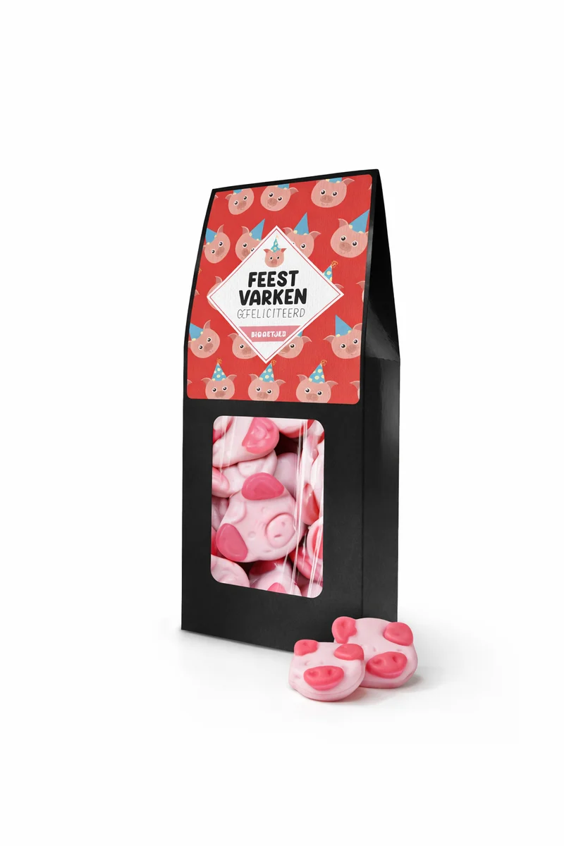 Feest Varken Snoep – Grappig Gefeliciteerd Cadeautje