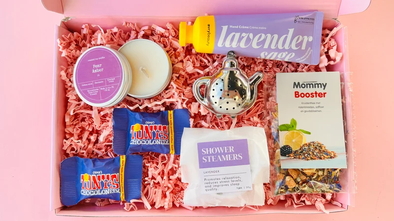 Moederdag Brievenbus Cadeau – Luxe Spa Box met Lavendel & Thee