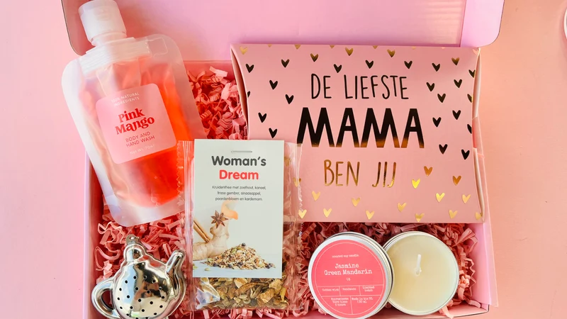 Moederdag Brievenbus Cadeau – Liefste Mama Verwenpakket met Pink Mango & Thee