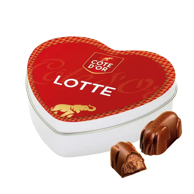 Côte d'Or Bouchée - gepersonaliseerd cadeau - tinnen hartje met eigen opdruk - 100g