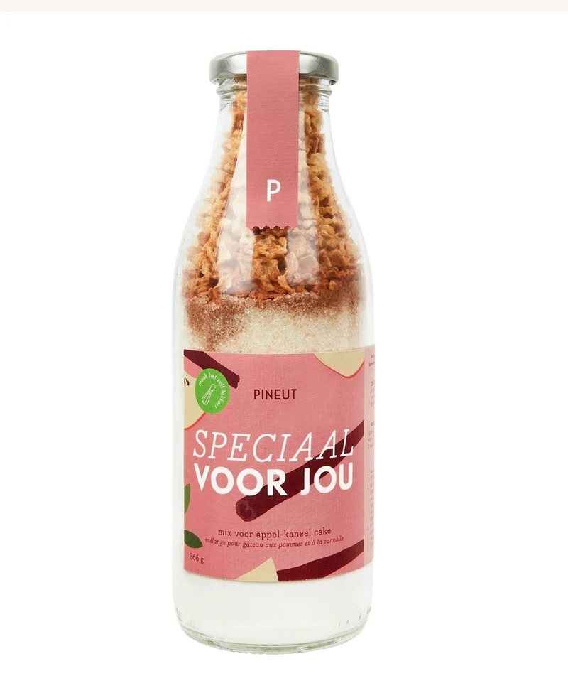Speciaal voor jou appel cake mix in een fles – Cadeau