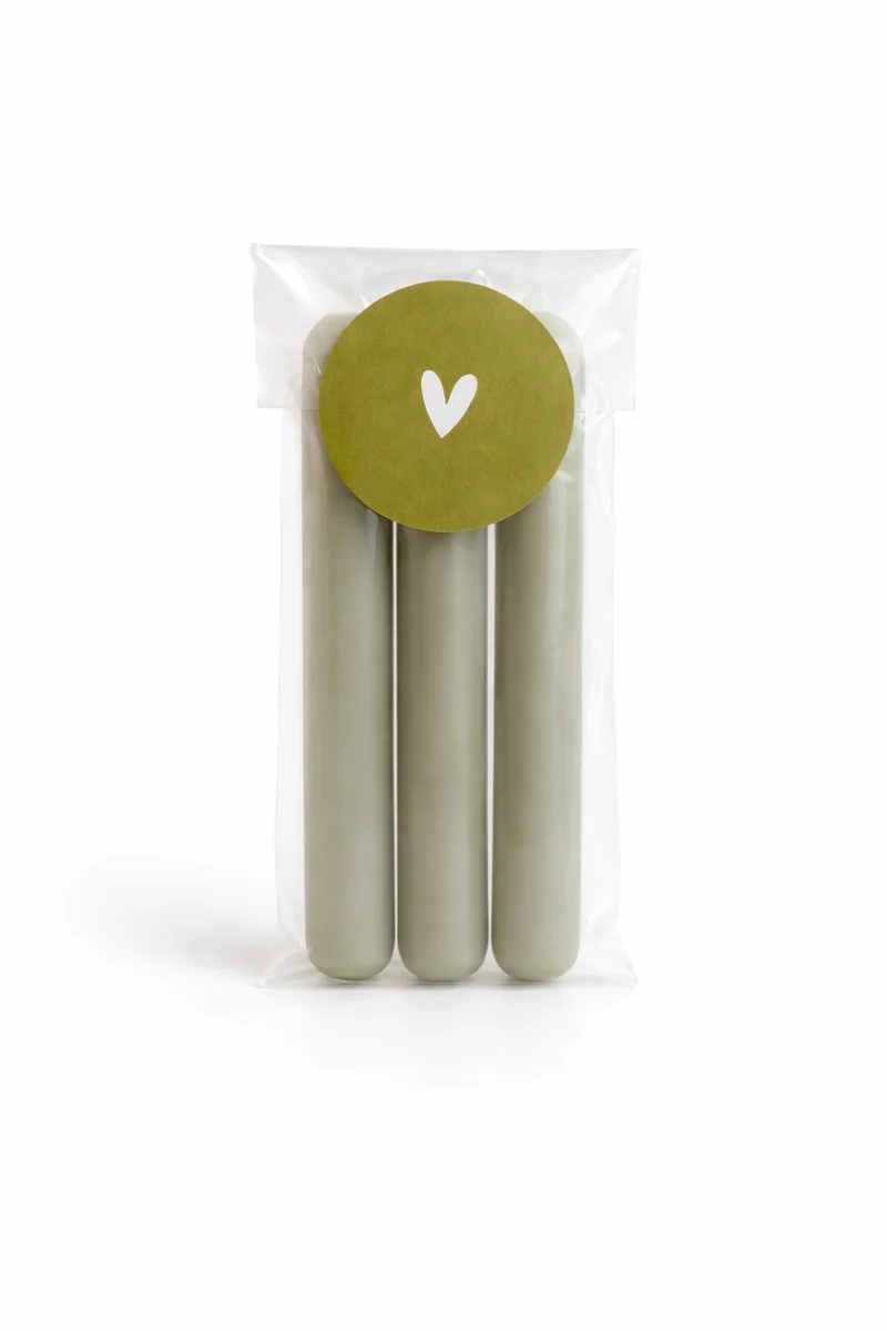 Set van 3 mini kaarsjes groen – Sfeervolle decoratiekaarsen
