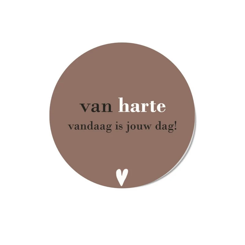 Forex decoratie met tekst “Van harte vandaag is jouw dag” – Feestelijke wanddecoratie