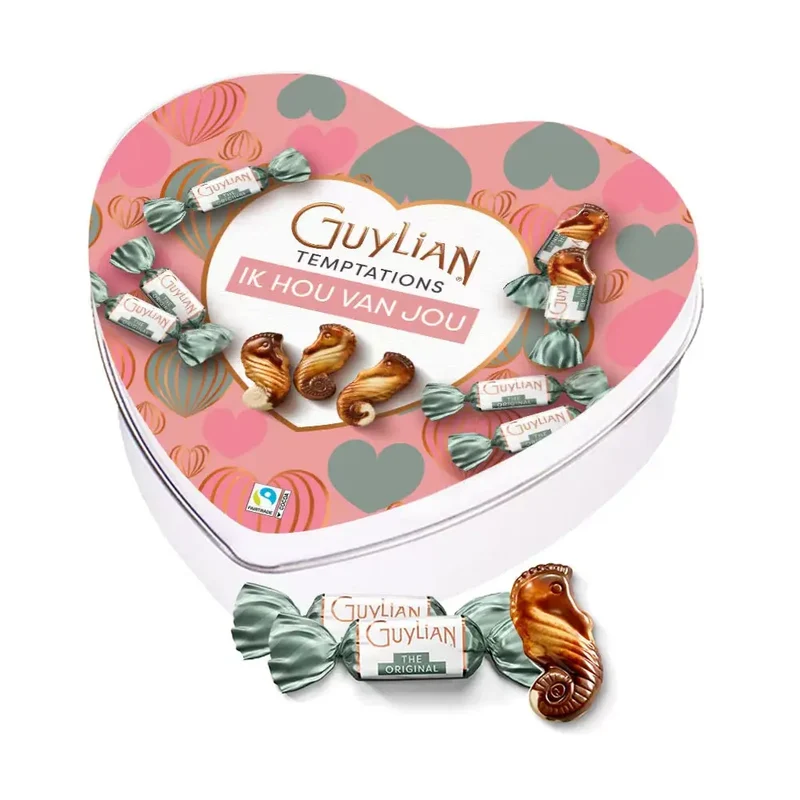 Guylian geschenkdoos hartje "ik hou van jou" - Temptations Original Praliné - 104.50g