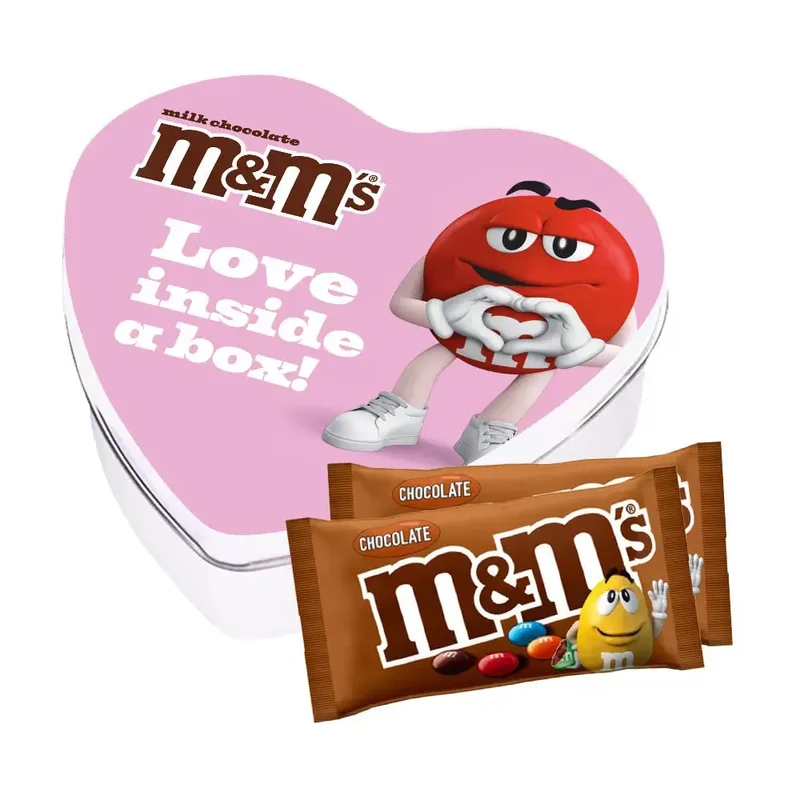 M&M's geschenkdoos hartje 'Love inside a box' - choc - 90g