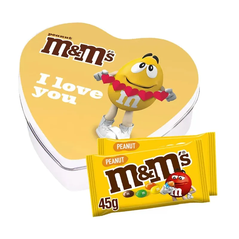 M&M’s Peanut geschenkdoos hartje "I love you" - chocolade cadeau - 90g