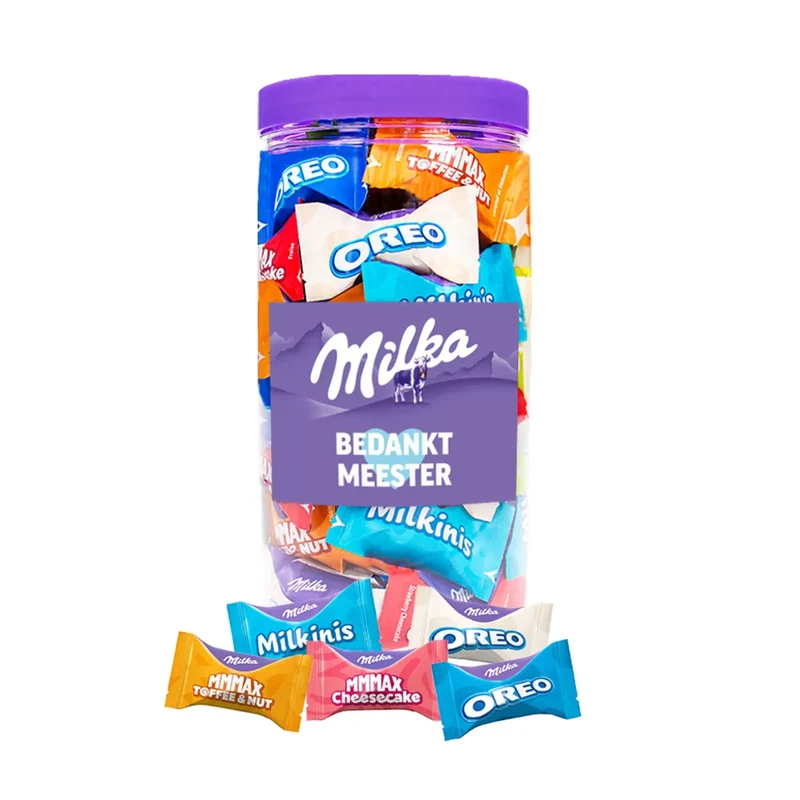 Milka Favourites chocolademix "Bedankt meester" - 500g
