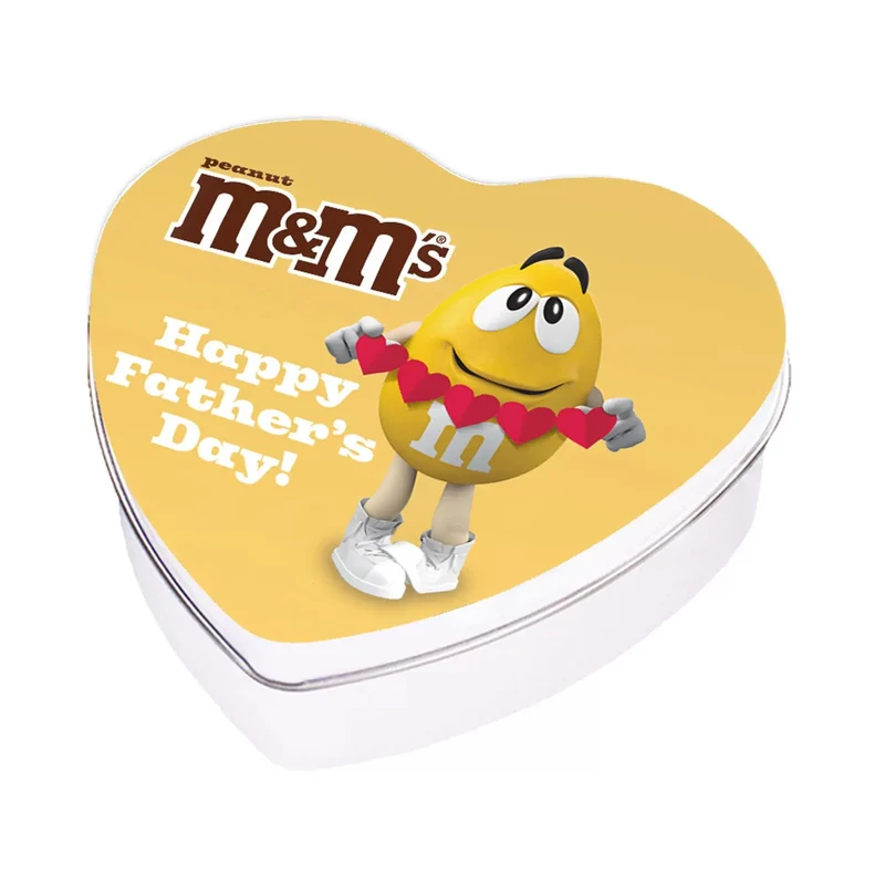 M&M’s Peanut geschenkdoos hartje "Happy Father's Day!" - chocolade cadeau - 90g