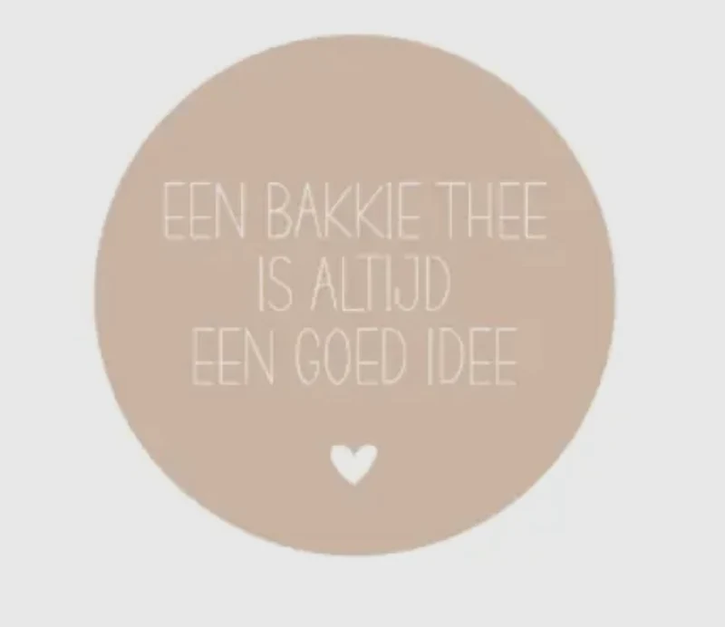 Onderzetter – Een bakje thee is altijd een goed idee (Taupe)