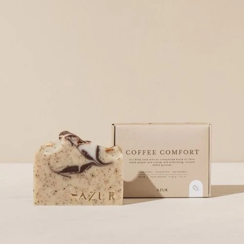 Azur Coffee Comfort – Natuurlijke Scrub Zeep Bar Handgemaakt