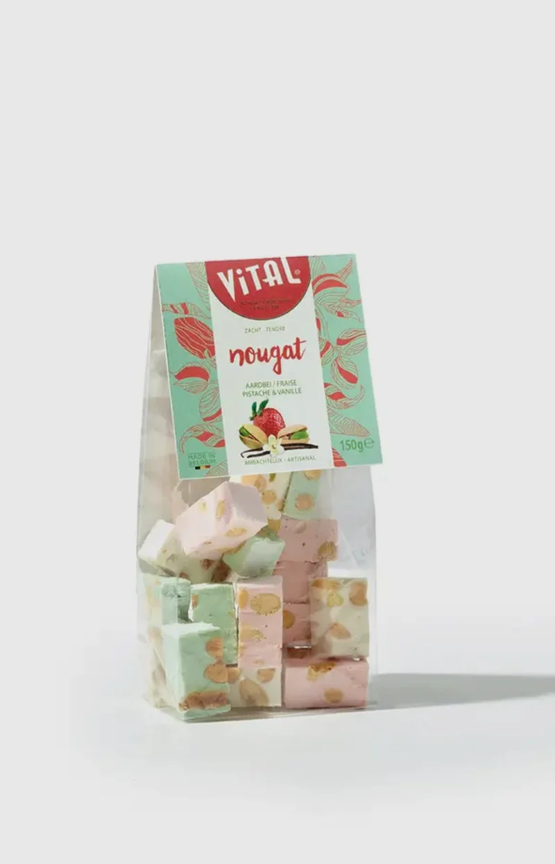 Nougat Aardbei, Pistache & Vanille – Vital Luxe Nougat