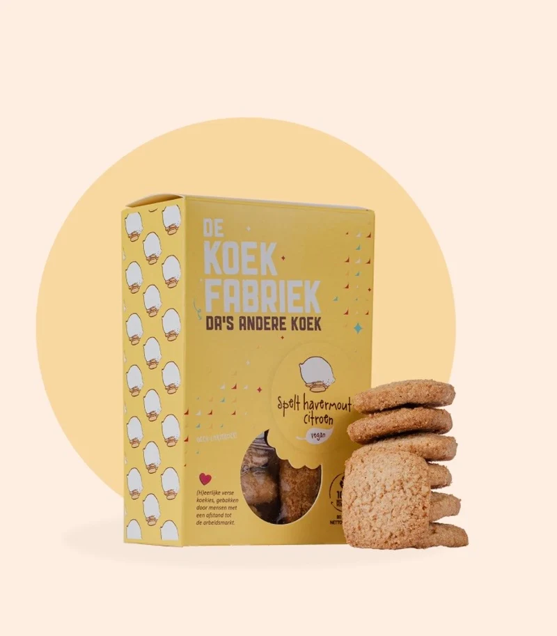 De Koekfabriek – Spelt Havermout Citroen Koekjes